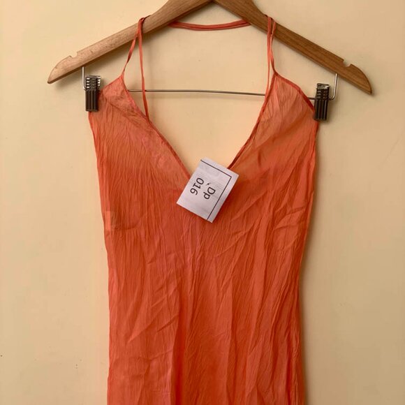 Jean Paul Gaultier Slinky Coral Sheer Strappy Dress - Picture 2 of 4